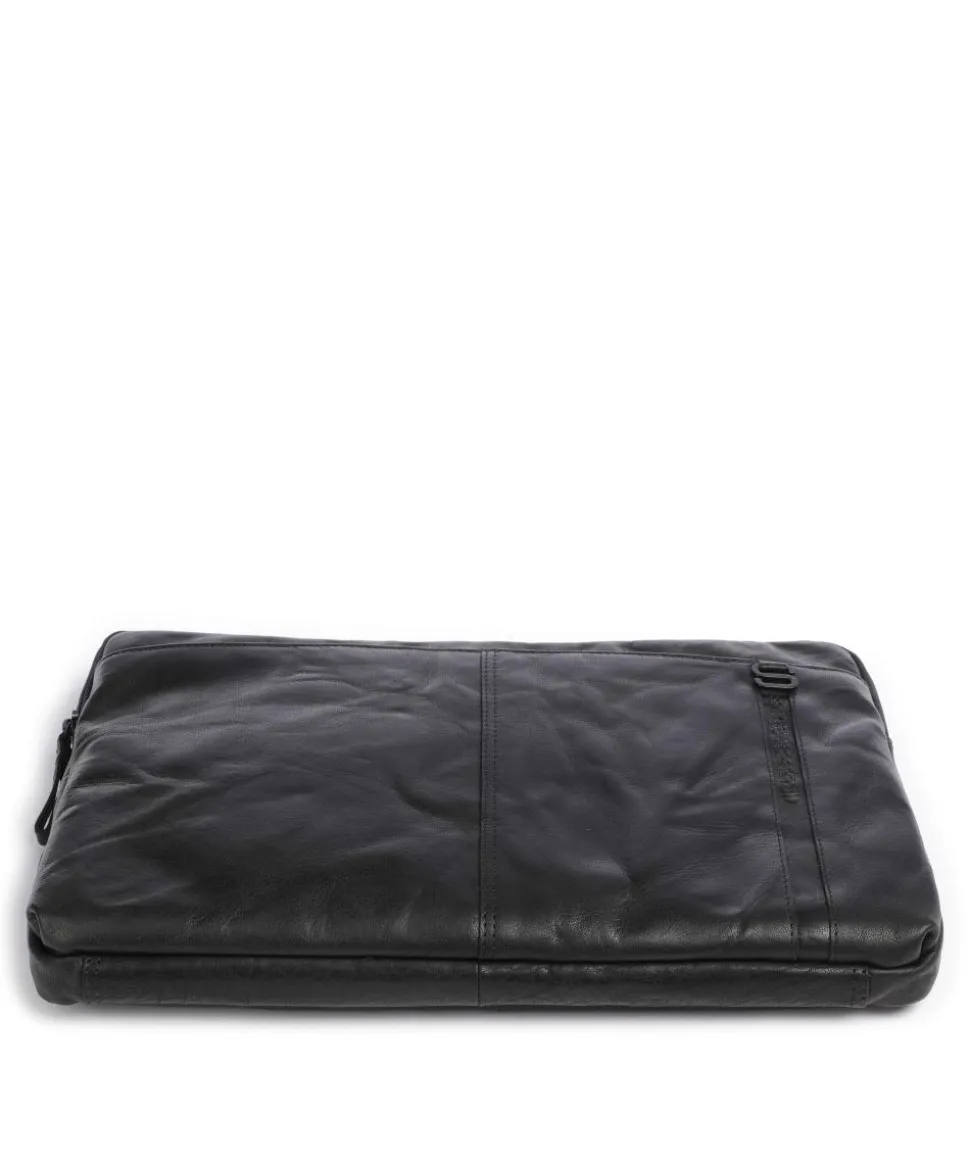 Bronco Laptoptasche 15″ fein genarbtes Leder schwarz