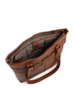 Bronco Lavendar Shopper 13″ fein genarbtes Leder cognac