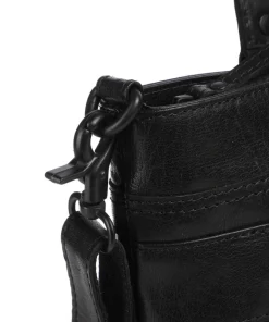 Bronco Lavendar Shopper 13″ fein genarbtes Leder schwarz