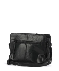 Bronco Leyla Umhängetasche fein genarbtes Leder schwarz