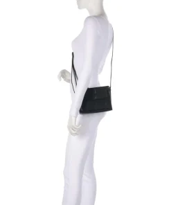 Bronco Leyla Umhängetasche fein genarbtes Leder schwarz