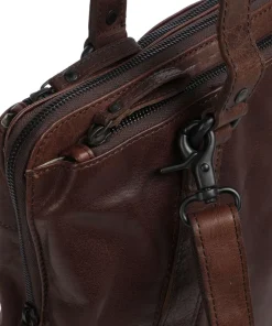 Bronco Lilian Laptoptasche 15″ fein genarbtes Leder dunkelbraun