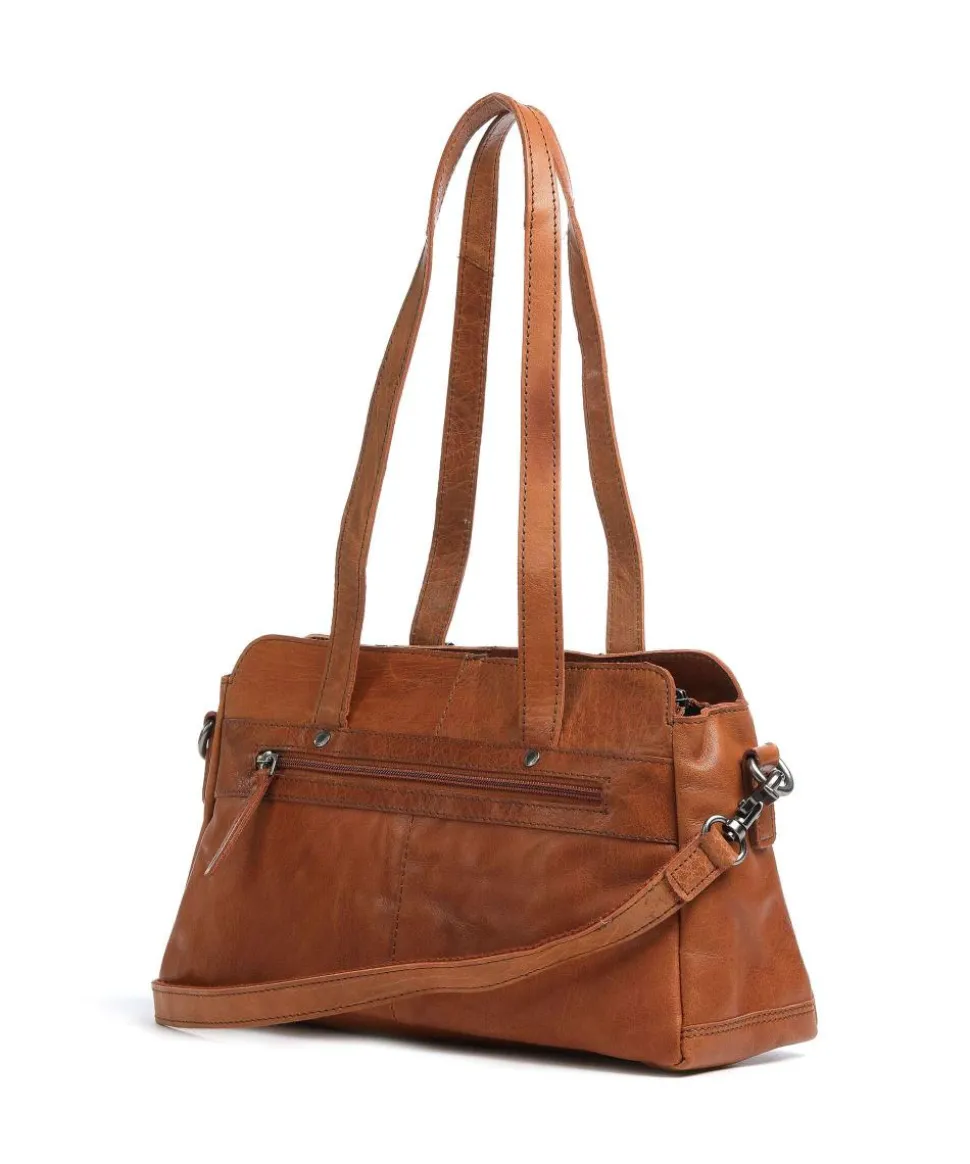Bronco Schultertasche Büffelleder cognac
