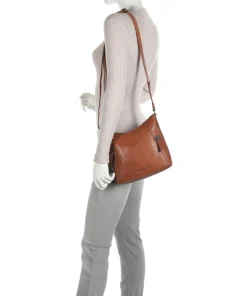 Bronco Umhängetasche Büffelleder cognac