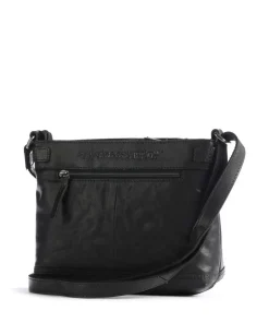 Bronco Umhängetasche Leder schwarz