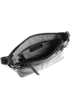 Bronco Umhängetasche Leder schwarz