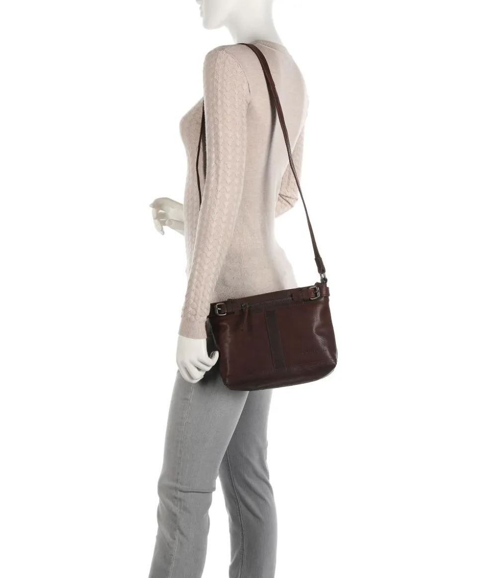 Bronco Umhängetasche Leder dunkelbraun