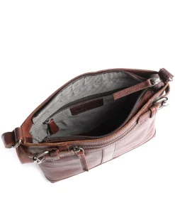 Bronco Umhängetasche Leder dunkelbraun