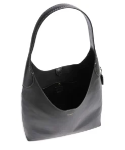 Brooklyn 39 Beuteltasche genarbtes Leder schwarz