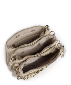 BROY-E Umhängetasche Lederimitat elfenbein