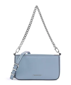 Bryant Small Schultertasche genarbtes Rindsleder blaugrau