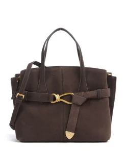 BSOOKIE Handtasche Wildleder dunkelbraun