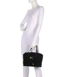 BSOOKIE Handtasche Wildleder schwarz