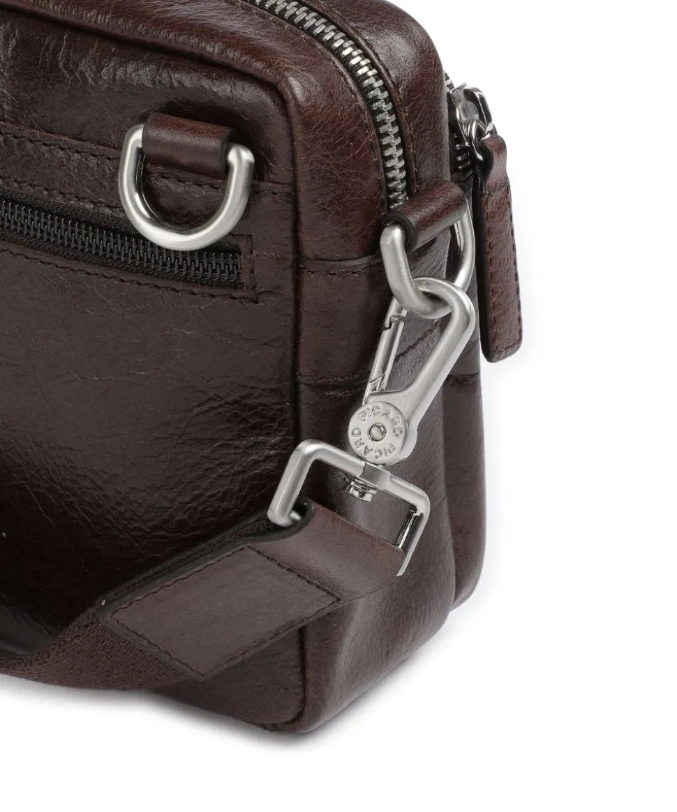 Buddy Umhängetasche Büffelleder dunkelbraun