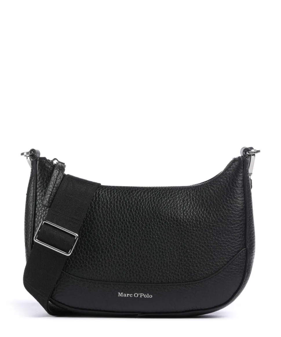 Bulan S Umhängetasche genarbtes Rindsleder schwarz