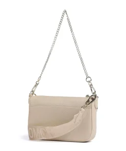 BURGE Schultertasche Lederimitat beige