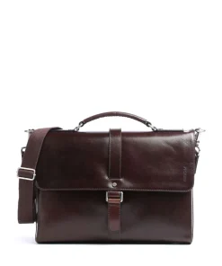 Business Buddy Aktentasche genarbtes Rindsleder dunkelbraun