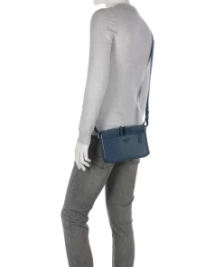 Business Regenerated Umhängetasche Lederimitat dunkelblau