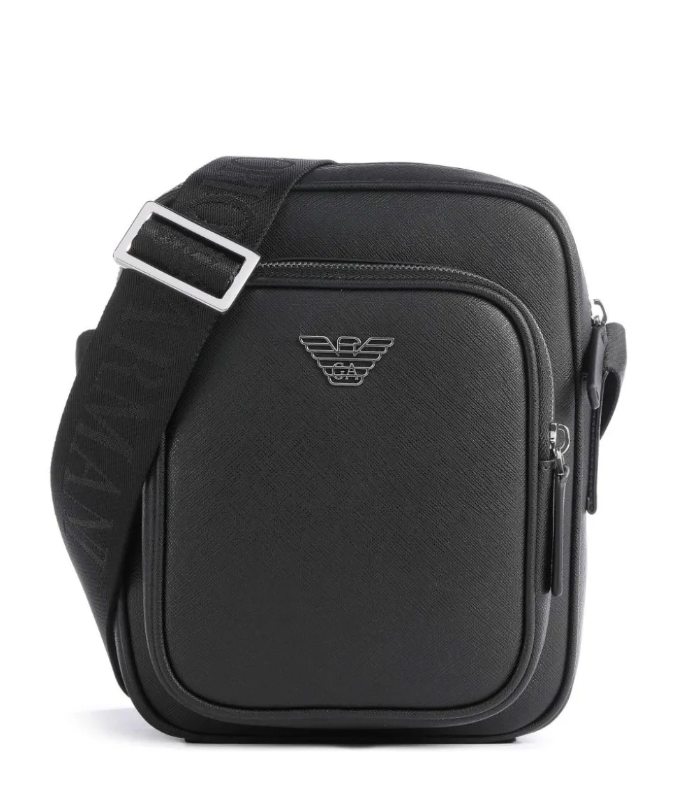 Business Regenerated Umhängetasche Lederimitat schwarz