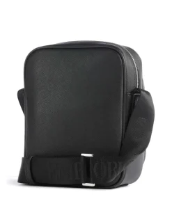 Business Regenerated Umhängetasche Lederimitat schwarz