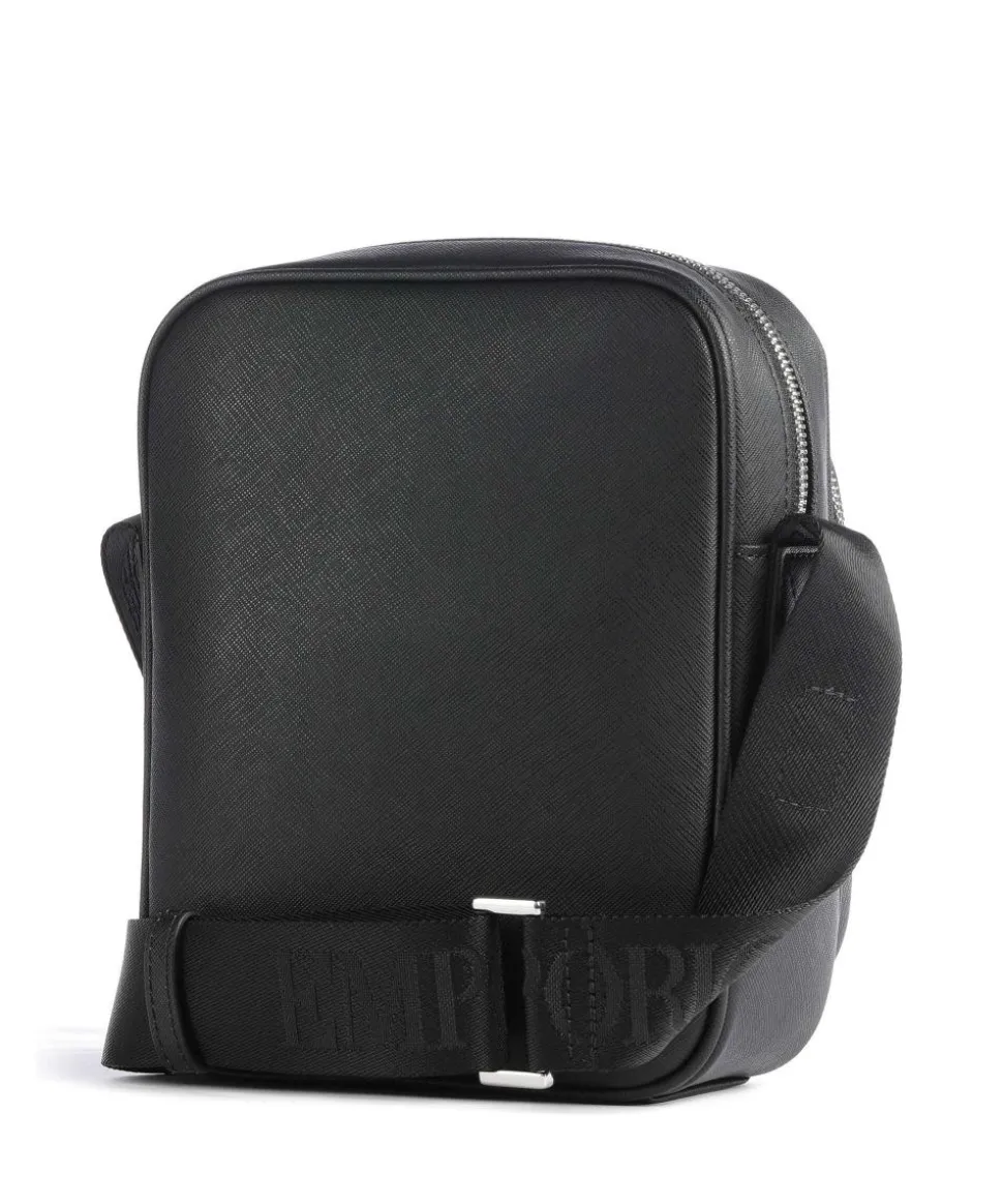 Business Regenerated Umhängetasche Lederimitat schwarz