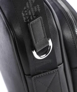 Business Regenerated Umhängetasche Lederimitat schwarz