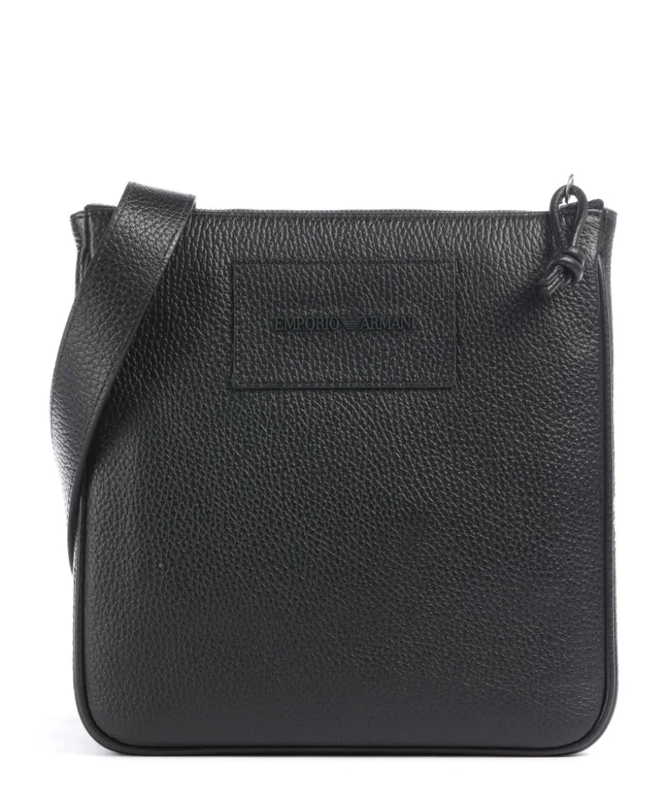 Business Umhängetasche genarbtes Rindsleder schwarz