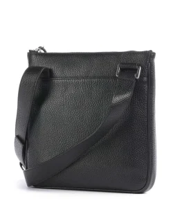 Business Umhängetasche genarbtes Rindsleder schwarz