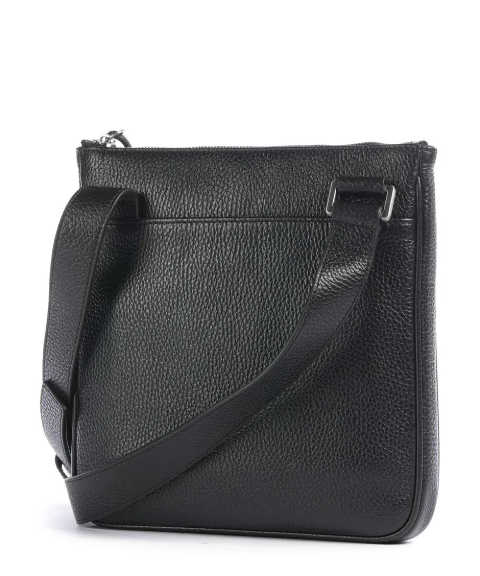 Business Umhängetasche genarbtes Rindsleder schwarz