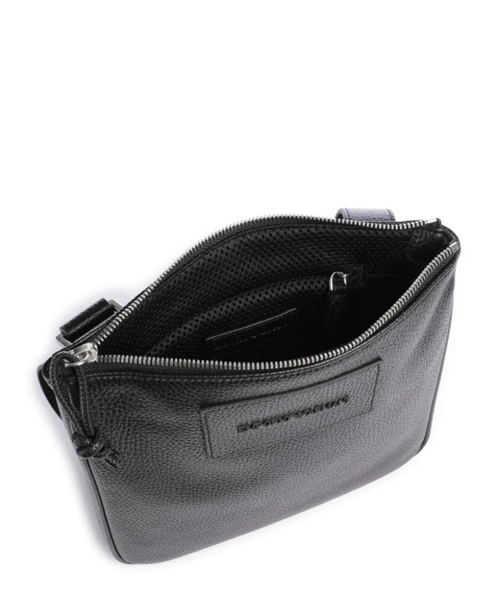 Business Umhängetasche genarbtes Rindsleder schwarz