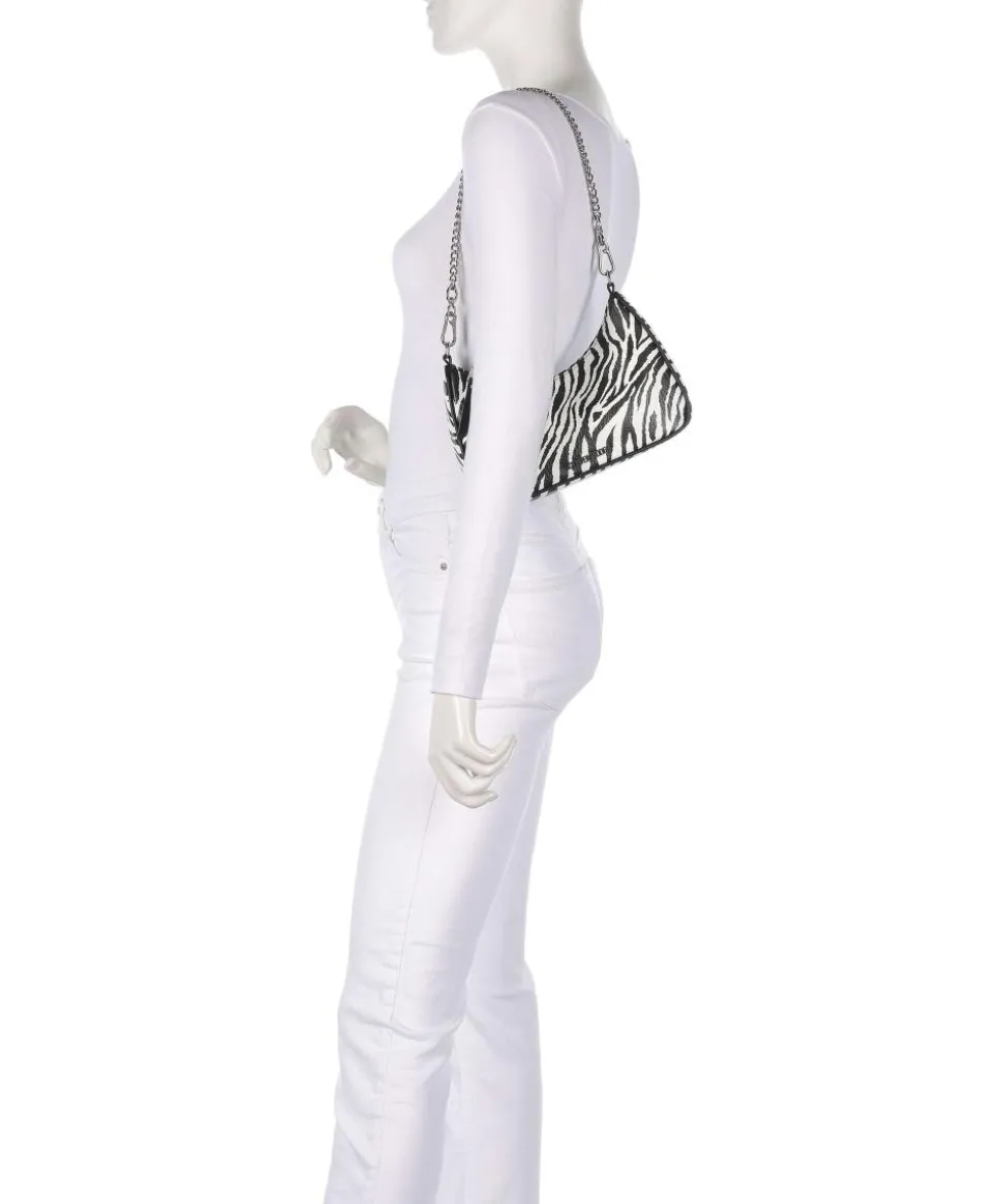 BVITAL-Z Schultertasche Lederimitat weiß/schwarz