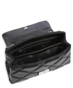 BVOLTURI Schultertasche Lederimitat schwarz