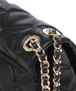 BVOLTURI Schultertasche Lederimitat schwarz