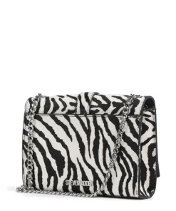 BZETA Umhängetasche Leder weiß/schwarz