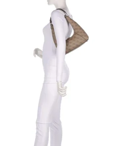 Calista Schultertasche Lederimitat hellbraun