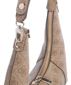 Calista Schultertasche Lederimitat hellbraun