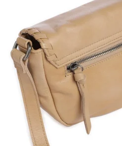 Calm Umhängetasche genarbtes Rindsleder hellbraun