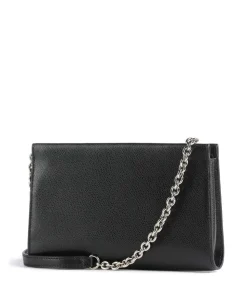 Camelia Mini Umhängetasche genarbtes Leder schwarz