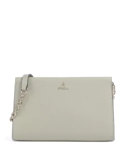 Camelia Mini Umhängetasche genarbtes Leder graugrün