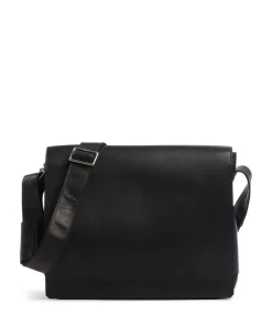 Campo Kuriertasche fein genarbtes Leder schwarz