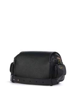 Campus Umhängetasche genarbtes Leder schwarz