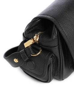 Campus Umhängetasche genarbtes Leder schwarz