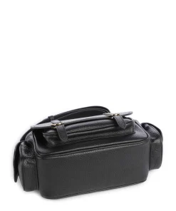 Campus Umhängetasche genarbtes Leder schwarz