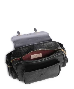 Campus Umhängetasche genarbtes Leder schwarz