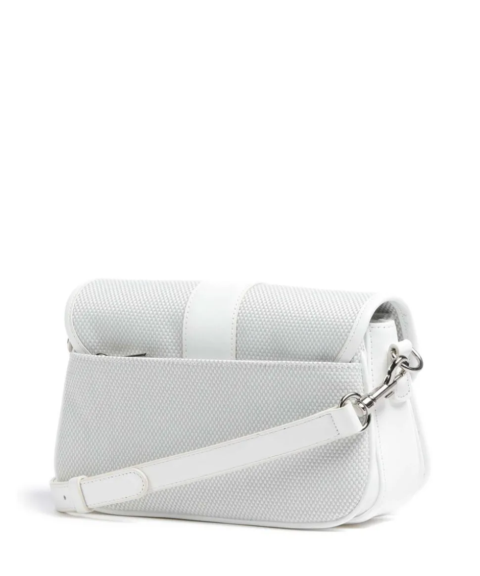 Canvas Fia Umhängetasche Canvas, Rindsleder weiß