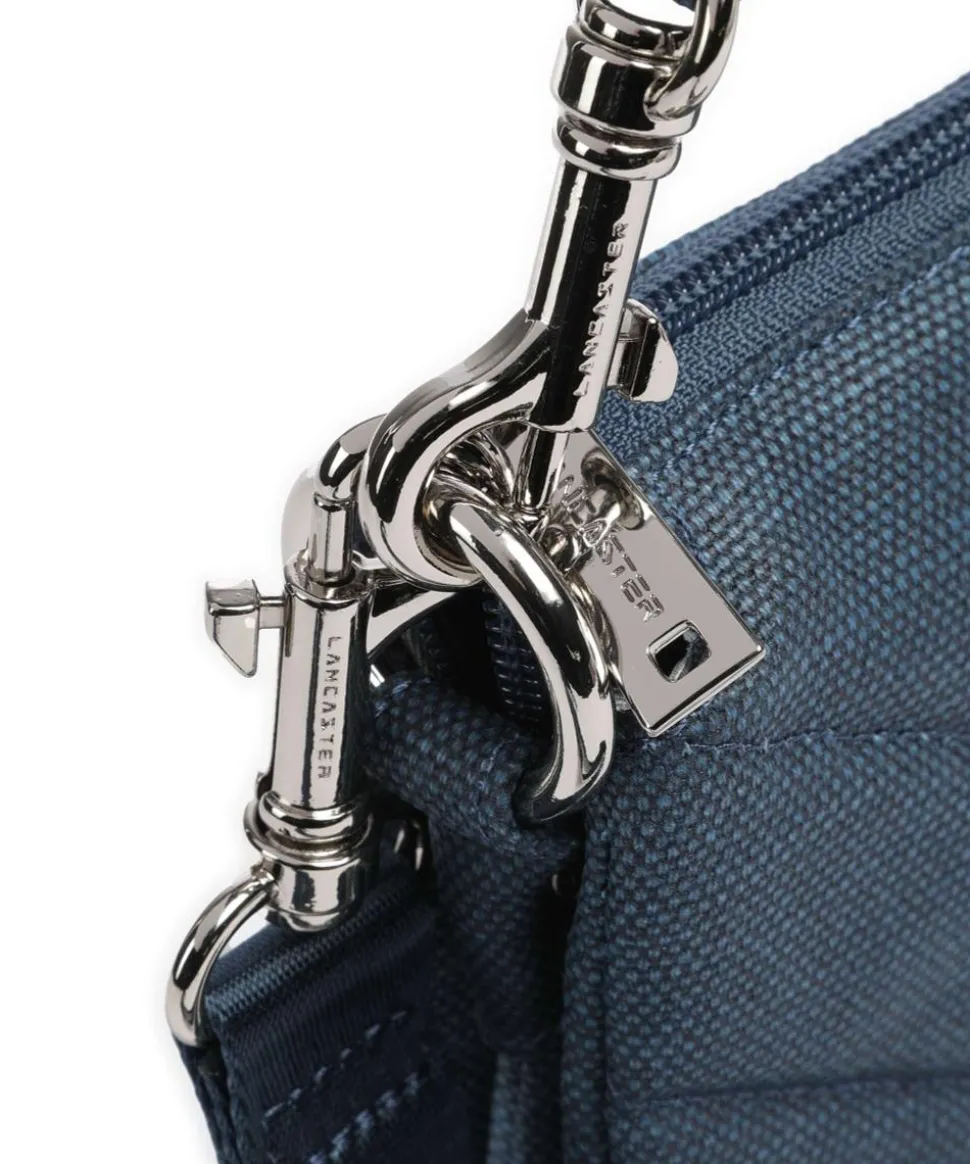 Canvas Matelassé Schultertasche Canvas dunkelblau