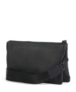 Capri RFID Umhängetasche weiches Rindsleder schwarz