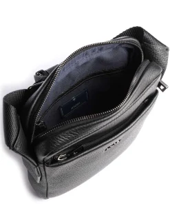 Cardona Luan Umhängetasche genarbtes Leder schwarz