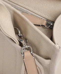 Cargo Handtasche Canvas beige