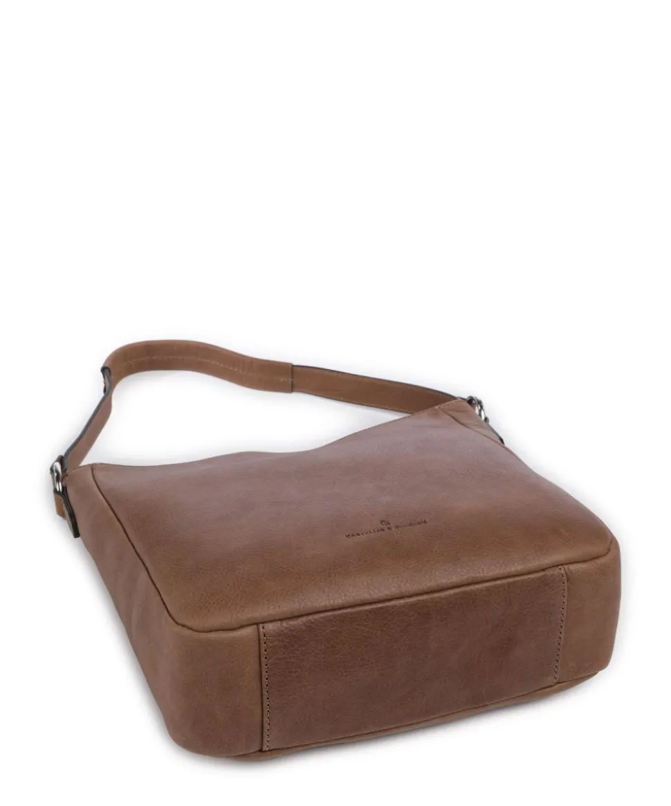 Carisma Beuteltasche genarbtes Rindsleder braun